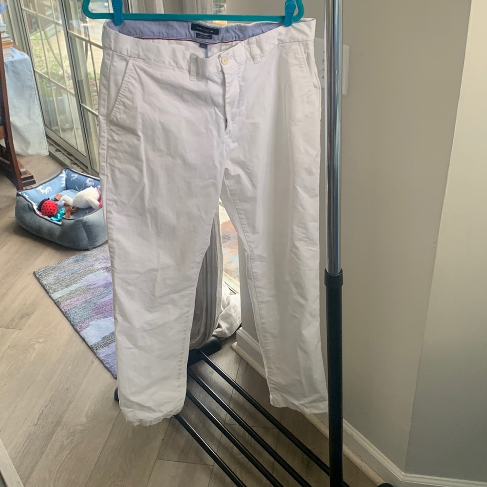 Tommy Hilfiger Mens’s White Chinos Pants